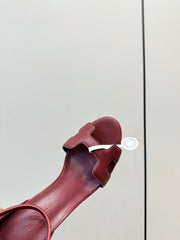 Hermes Joy 105 sandal - Burgundy
