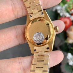 Rolx Lady-Datejust 28 – 18 ct Yellow Gold Diamond-Set Bezel