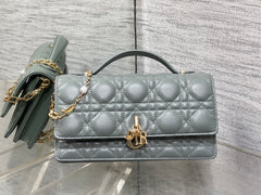 My Diour Mini Bag - Grey Cannage Lambskin