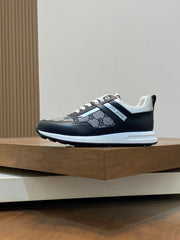 Guci Chunky Sneaker with GG Supreme - Black Leather