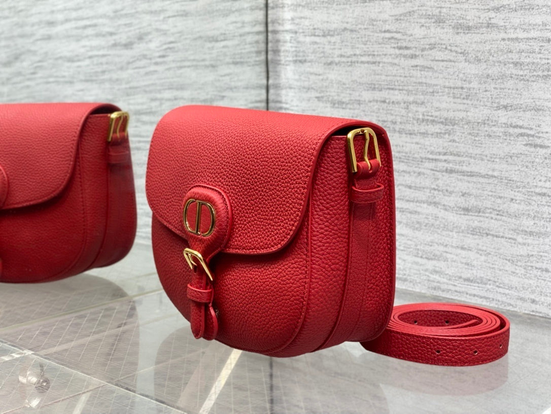 Diour Bobby Bag - Scarlet Red Box Calfskin
