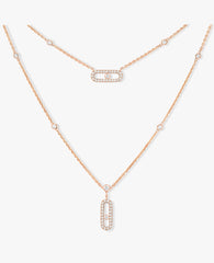 Messika Move Uno 2 Rows Pavé Necklace
