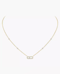 Messika Move Uno Pavé Gold Necklace