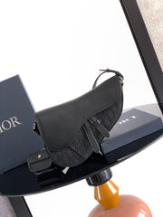 Diour Saddle Bag - Navy Blue Oblique Jacquard