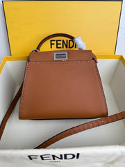 Fend Peekaboo Soft Bag - Brown