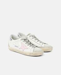 Golden Goose Super-Star with Pink star and Sliver heel tab
