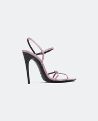 Saint Laurent Clara Sandals in Silk Satin