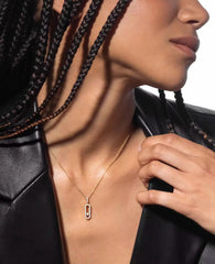 Messika Move Uno Pavé LM Gold Necklace