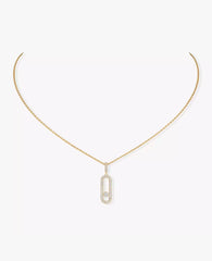 Messika Move Uno Pavé LM Gold Necklace