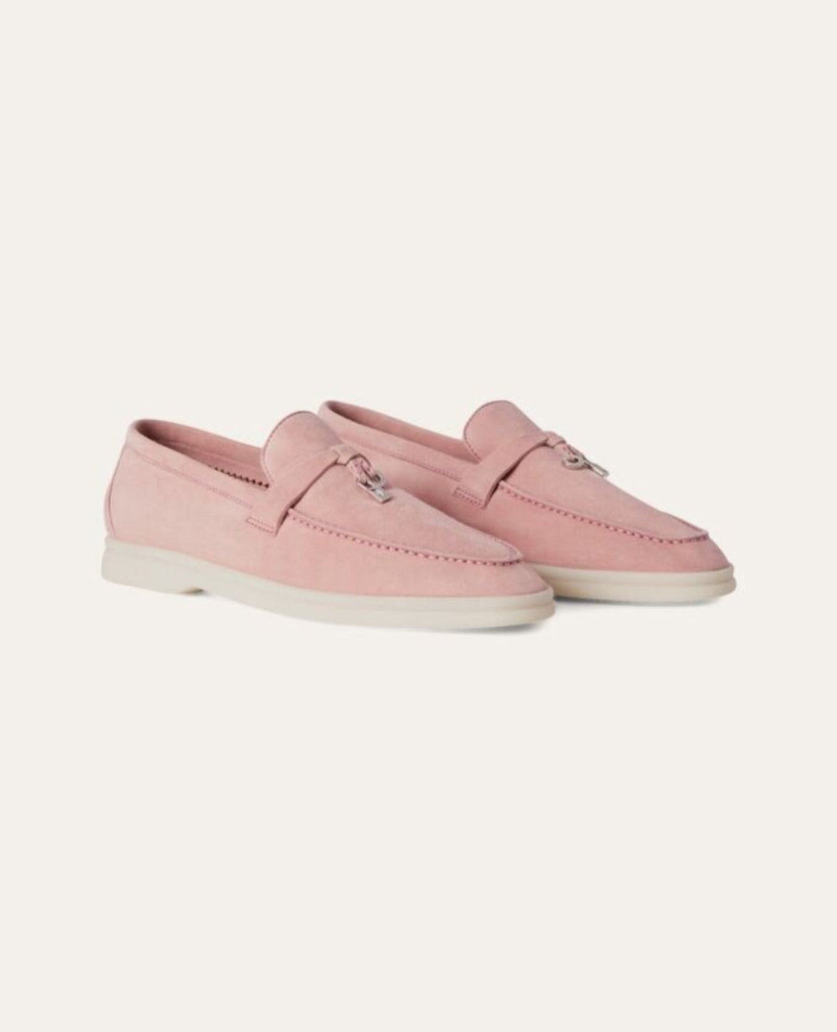 Loro Piana Summer Walk Pink Loafers
