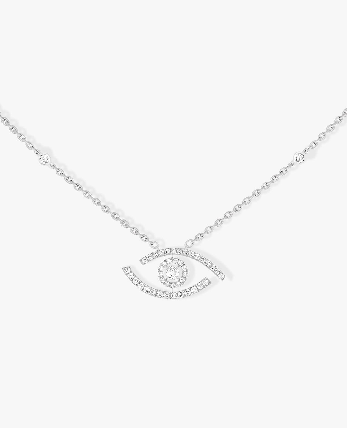 Messika Lucky Eye Pavé Necklace