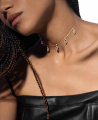 Messika Move Uno Pavé Uno Drop yellow gold Necklace