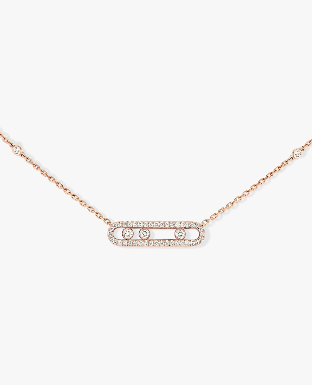 Messika Baby Move Pavé Rose Gold Necklace