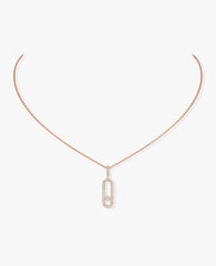 Messika Move Uno Pavé LM Rose Gold Necklace