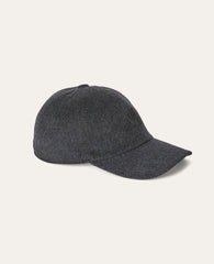 Loro Piana Baseball Cap Cashmere Grey/Black Melange