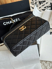 Chanl Slim Vanity Bag - Black