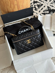 Chanl Slim Vanity Bag - Black