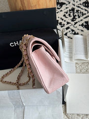 Chanl Classic Double Flap Bag - Pink & Gold Hardware