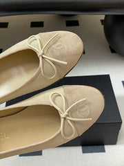 Chanl Classic Ballerina Flats - All Beige Lambskin