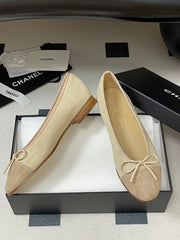 Chanl Classic Ballerina Flats - All Beige Lambskin