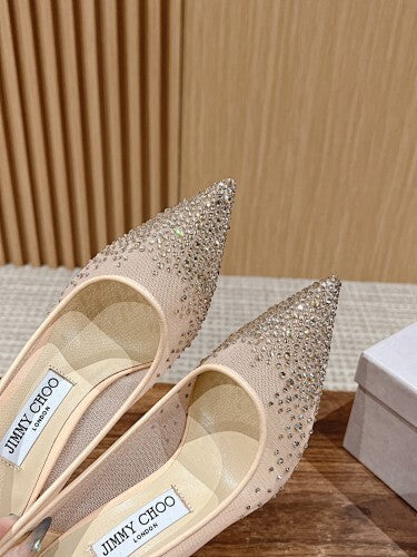Jmmy Cho Love 100 Crystal-Embellished Pumps - Beige
