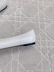 Jmmy Cho Elme Embellished Leather Ballet Flats - White