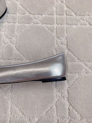 Jmmy Cho Elme Embellished Leather Ballet Flats - Silver