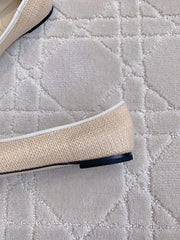 Jmmy Cho Elme Embellished Leather Ballet Flats - Beige