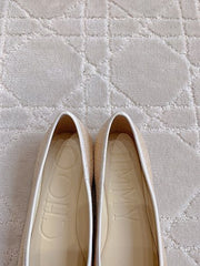 Jmmy Cho Elme Embellished Leather Ballet Flats - Beige