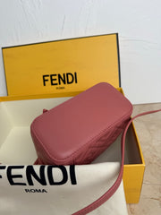Fend Vanity Mini-Bag - Red FF Embossed Nappa Leather