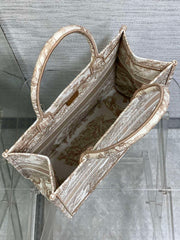 Diour Book Tote - Brown Oblique Canvas (Medium)