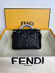 Fend Vanity Mini-Bag - Black FF Embossed Nappa Leather