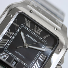 Santos de Carter – Large Model (ADLC Bezel & Grey Dial)