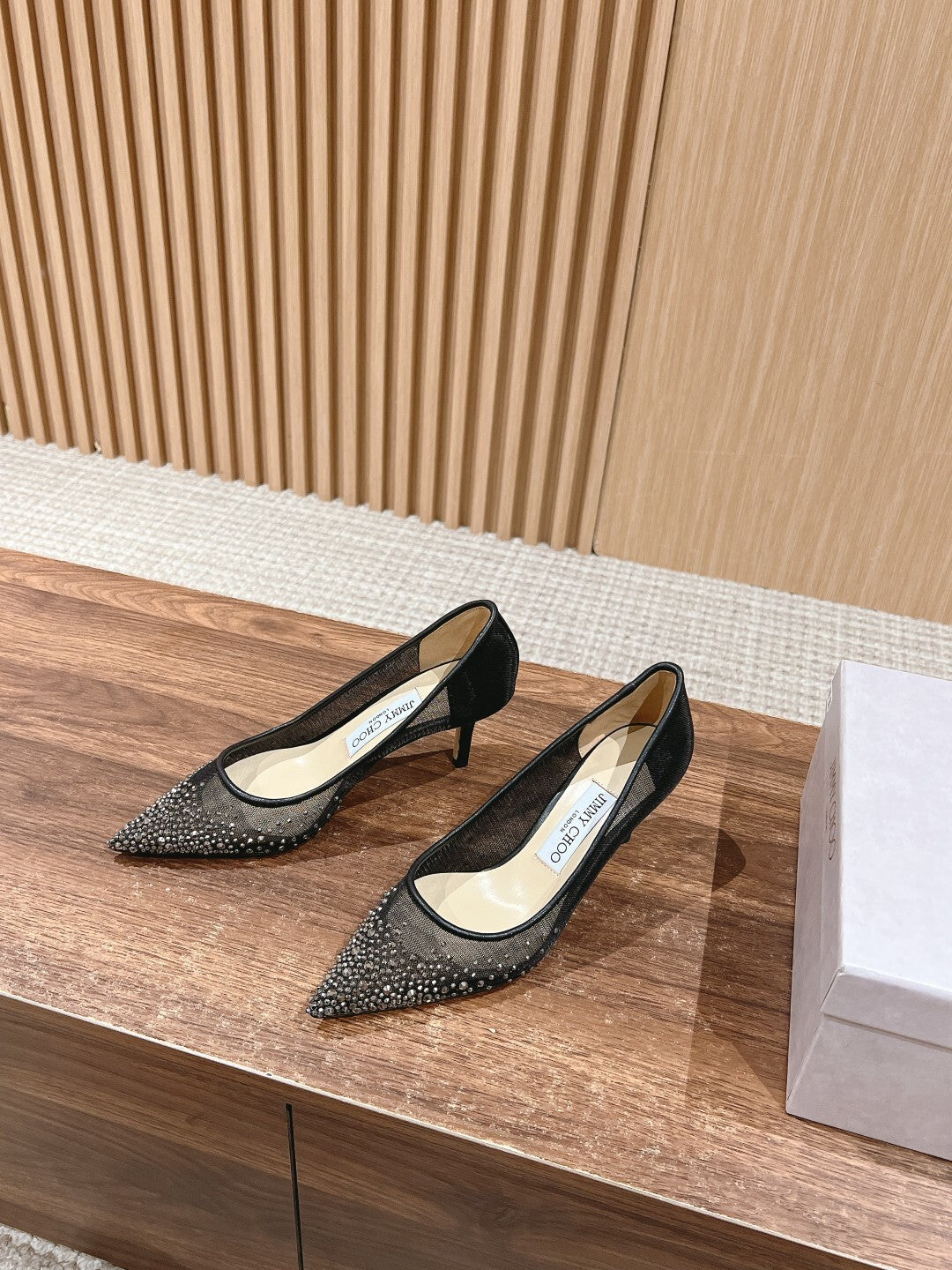 Jmmy Cho Love 100 Crystal-Embellished Pumps - Black