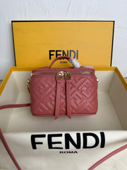Fend Vanity Mini-Bag - Red FF Embossed Nappa Leather