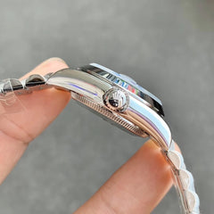 Rolx Lady-Datejust 28 – White Dial & Fluted Bezel