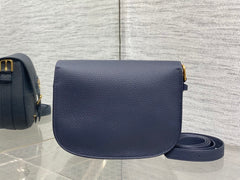 Diour Bobby Bag - Navy Blue Box Calfskin