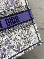Diour Book Tote "La Toile de Jouy Zodiac" - Purple/Violet