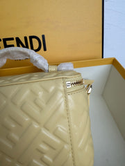 Fend Vanity Mini-Bag - Yellow FF Embossed Nappa Leather