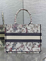 Diour Book Tote "Florilegio" - White & Pinks Floral