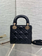 Lady Diour Bag - Black Cannage Lambskin (Medium)