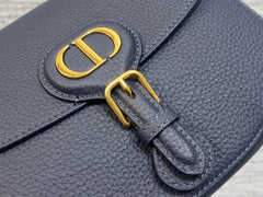 Diour Bobby Bag - Navy Blue Box Calfskin
