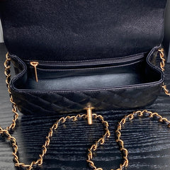Chanl Coco Handle Bag - Balck & Gold Hardware