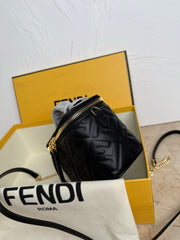 Fend Vanity Mini-Bag - Black FF Embossed Nappa Leather