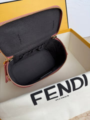 Fend Vanity Mini-Bag - Red FF Embossed Nappa Leather