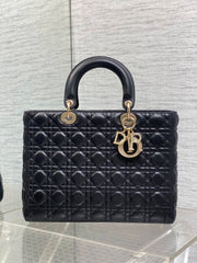 Lady Diour Bag - Black Cannage Lambskin (Big)