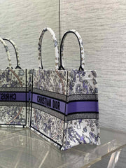 Diour Book Tote "La Toile de Jouy Zodiac" - Purple/Violet