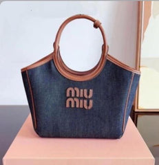Miu Miu ivy denim tote bag