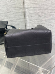 Diour Toujours Bag - Black Flat Macrocannage Calfskin