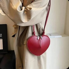 Alaia Lux Calfskin Le Coeur Bag Lacquer Red